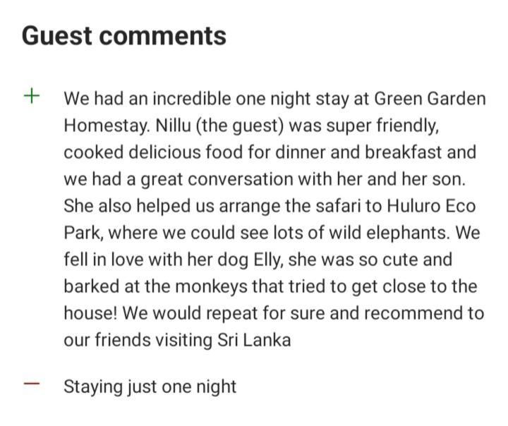 Green Garden Homestay Giritale Zewnętrze zdjęcie
